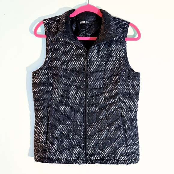 The North Face ThermoBall™ Eco Confetti Print Puffer Vest Black Size S/P EUC - Picture 1 of 7